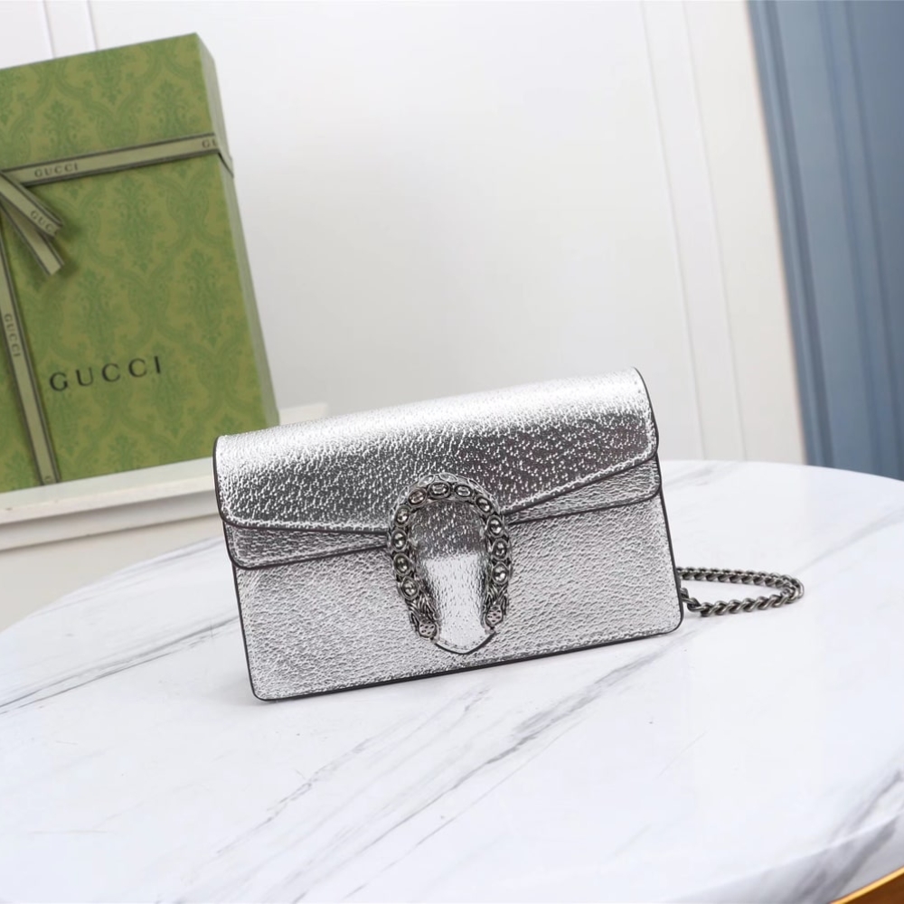 Alternative view of Gucci Women Dionysus Super Mini Crossbody Bag Silver 16Cm 476432 1TRBN 8173