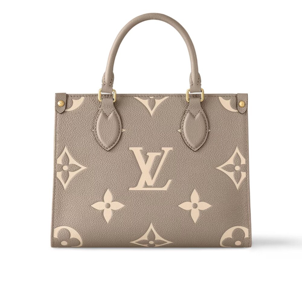 Louis Vuitton Onthego PM Monogram Empreinte Beige 25Cm M45779