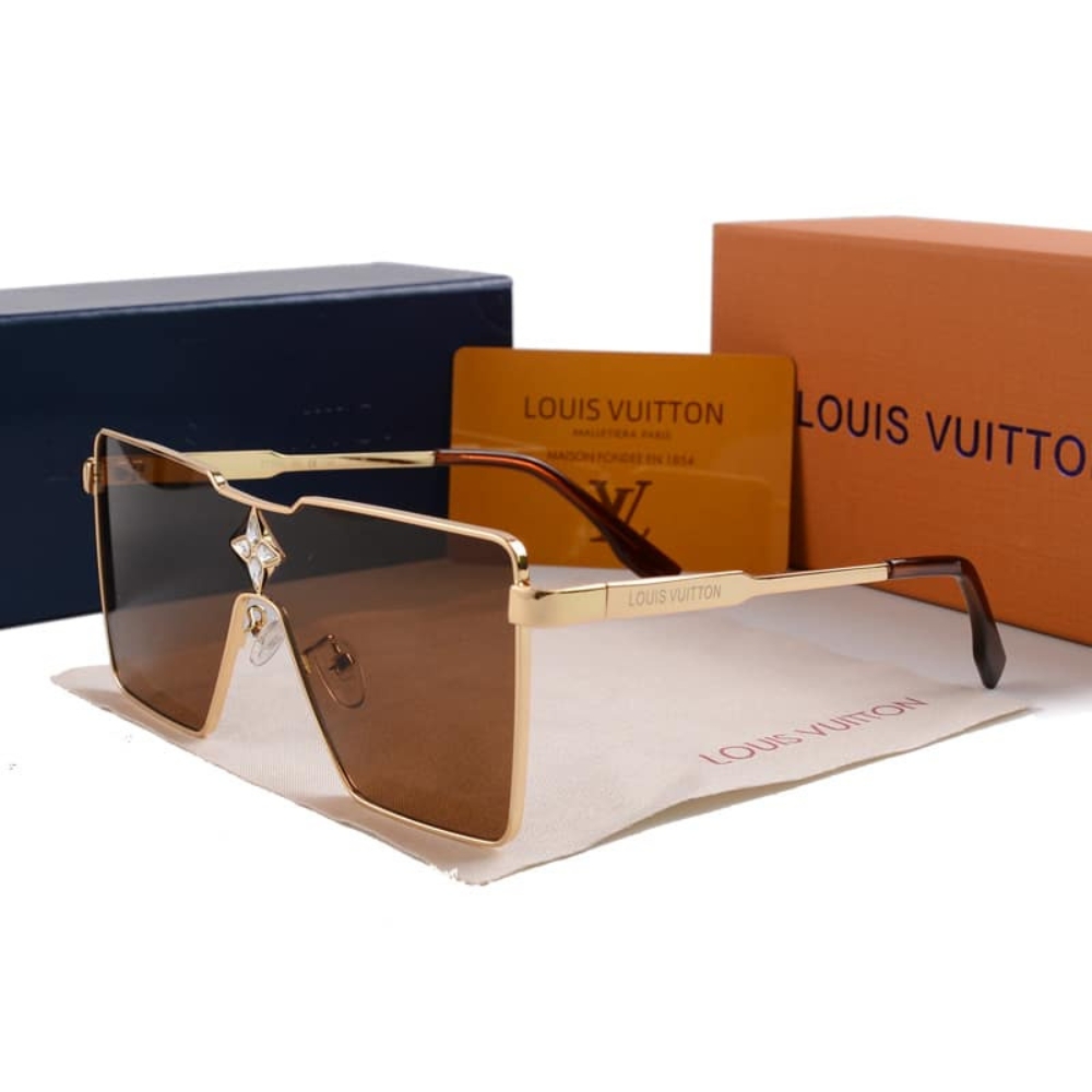 Alternative view of Louis Vuitton Cyclone Metal Sunglasses Gold