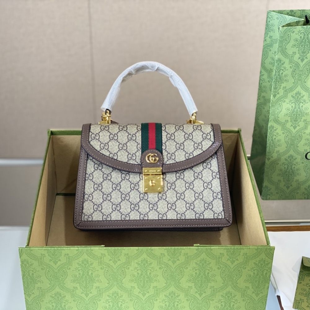 Alternative view of Gucci Ophidia Small Top Handle Bag Gray 25Cm 651055 96IWX 8745
