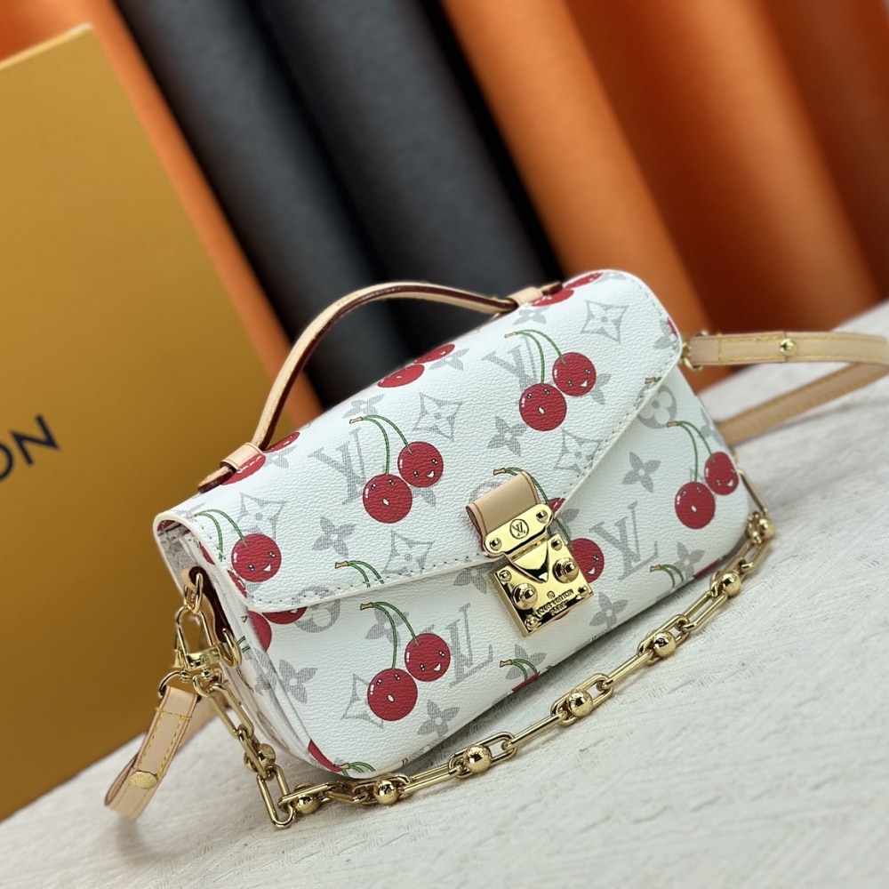 Alternative view of Louis Vuitton X Murakami Pochette Métis East West Monogram Cherry White 21Cm M14231