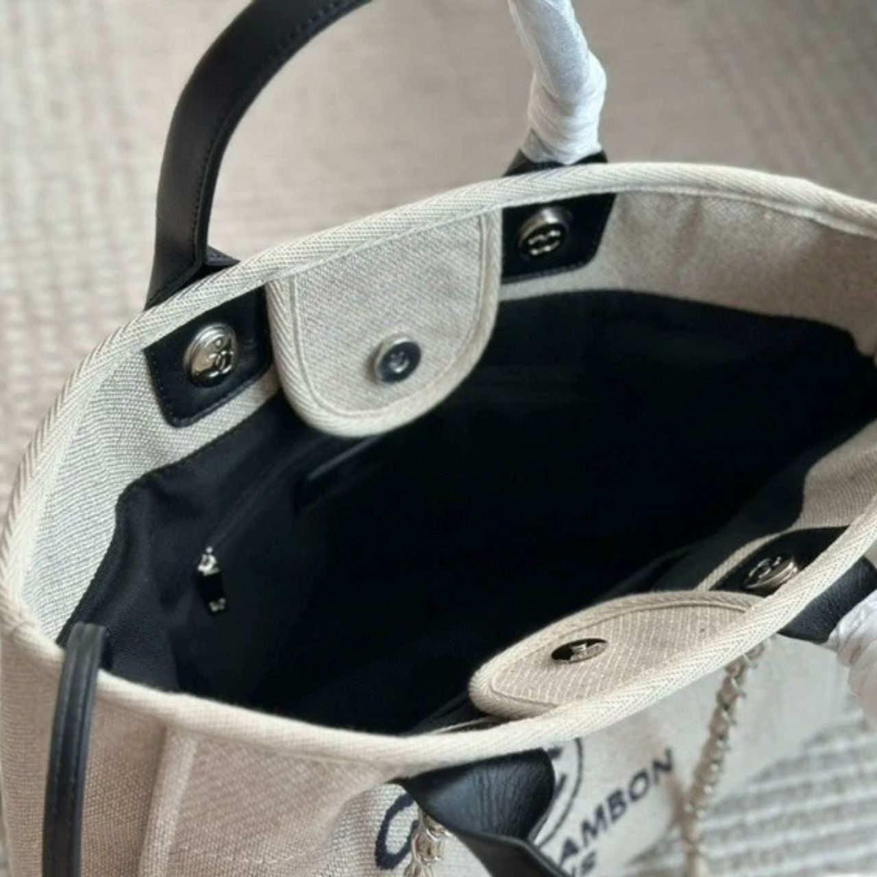 Chanel Deauville Large Tote Shopping Bag 33Cm - Image 5