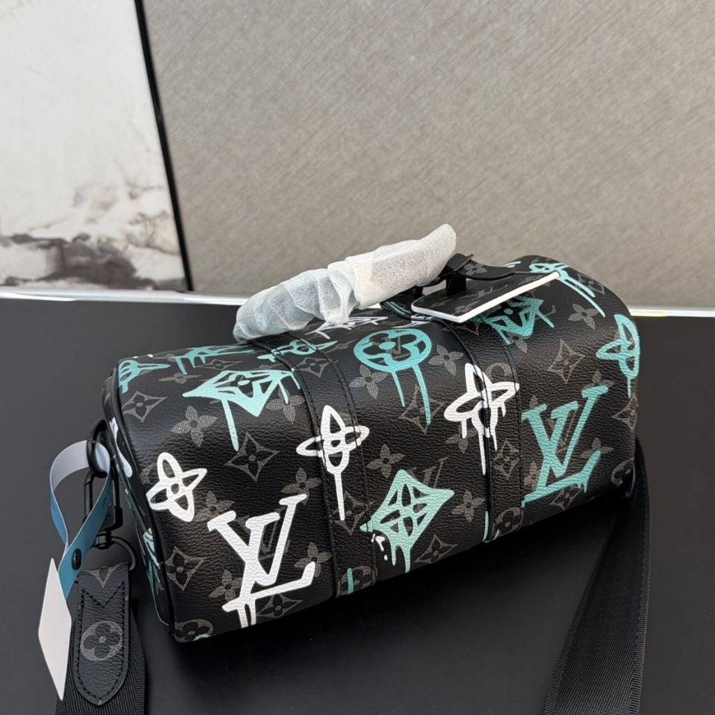 Louis Vuitton Keepall Bandouliere 25 Black And Green Monogram 25.5Cm M21399 - Image 5
