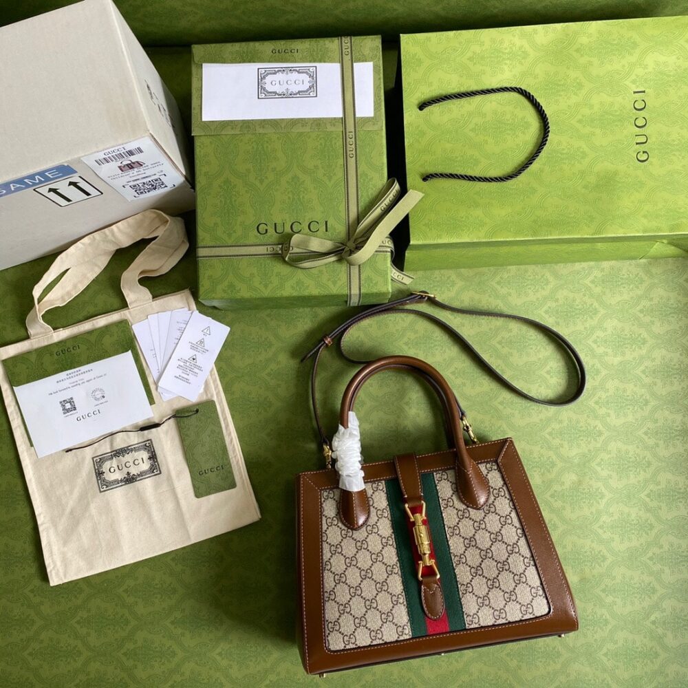 Alternative view of Gucci Jackie 1961 Medium Tote Bag Brown 30Cm 649016 HUHHG 8565