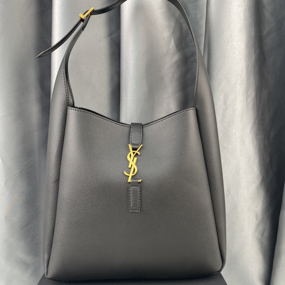 Alternative view of Saint Laurent Le 5 À 7 Soft Small Hobo Bag In Smooth Black 27Cm 713938AAAUQ1000