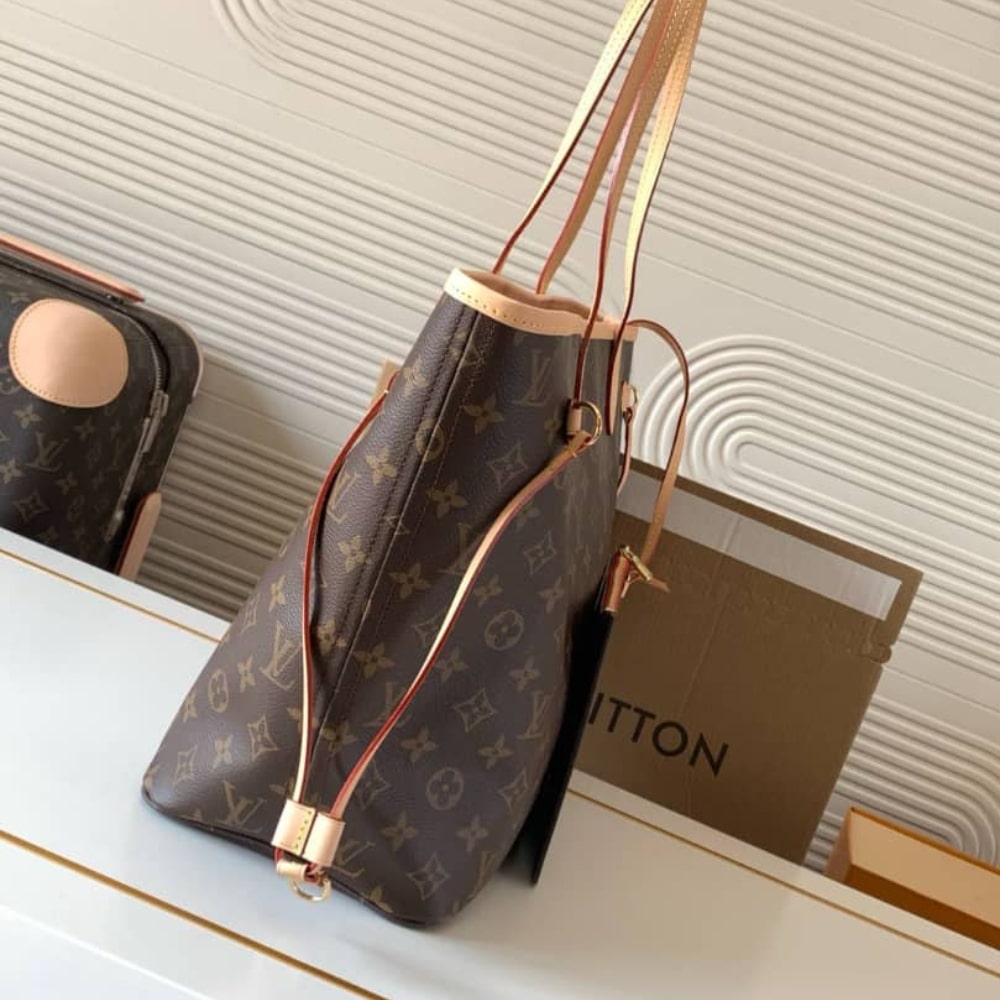 Alternative view of Louis Vuitton Neverfull Bandoulière Inside Out MM Monogram Rouge Sari 32Cm M12096