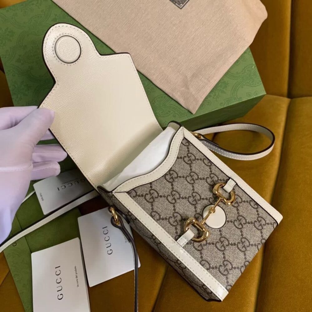 Alternative view of Gucci Horsebit 1955 Mini Bag White 17Cm 625615 92TCG 9761