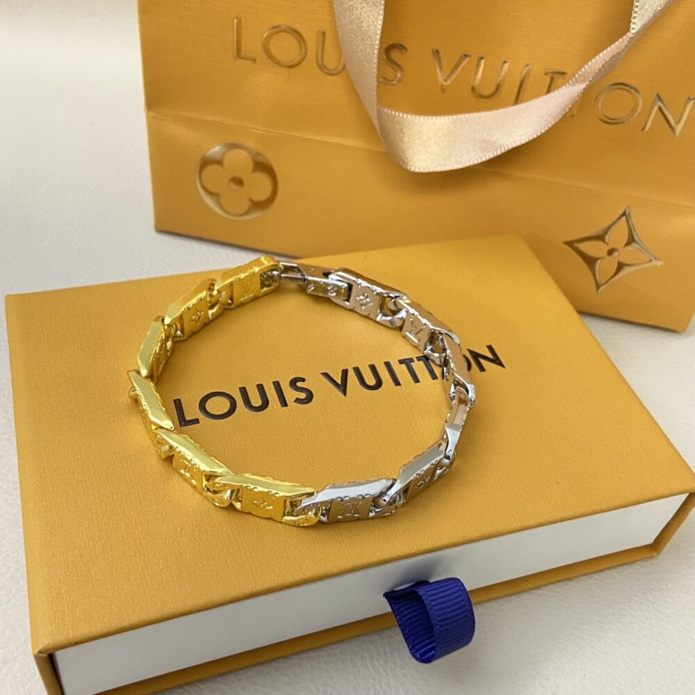 Alternative view of Louis Vuitton Monogram Tied Up Bracelet Gold And Silver M1306L