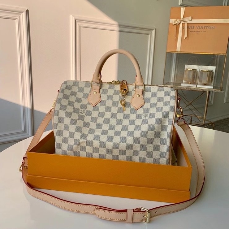 Alternative view of Louis Vuitton Speedy Bandoulière 30 Damier Azur 30Cm N41373