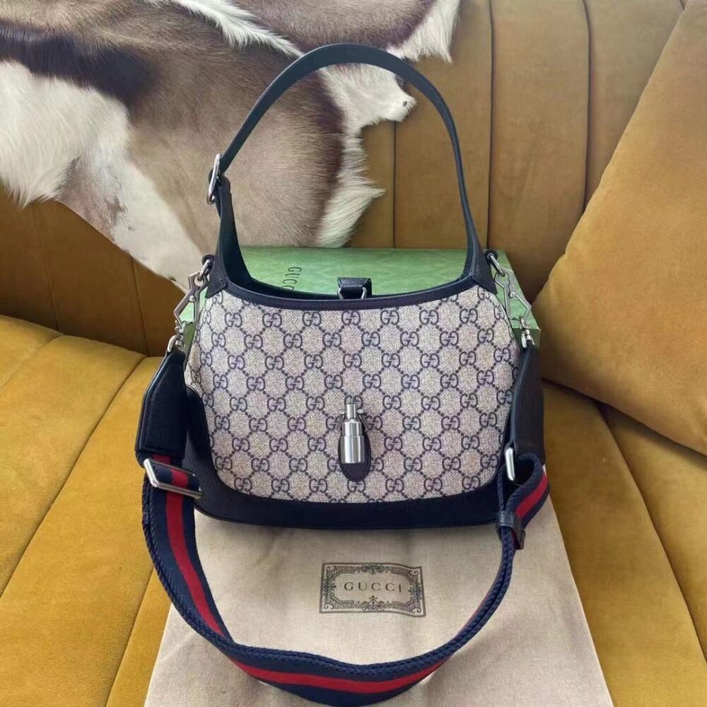 Alternative view of Gucci Jackie 1961 Small Shoulder Bag Beige And Blue 28Cm 678843 96IWN 4076