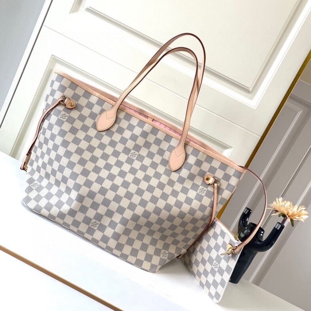 Alternative view of Louis Vuitton Neverfull MM Damier Azur 31Cm N41605