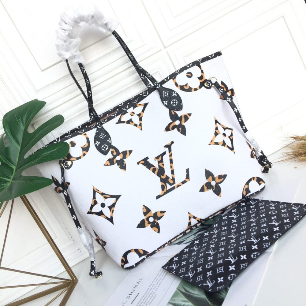 Alternative view of Louis Vuitton Neverfull Monogram Giant Jungle MM White Havana 31Cm M44716