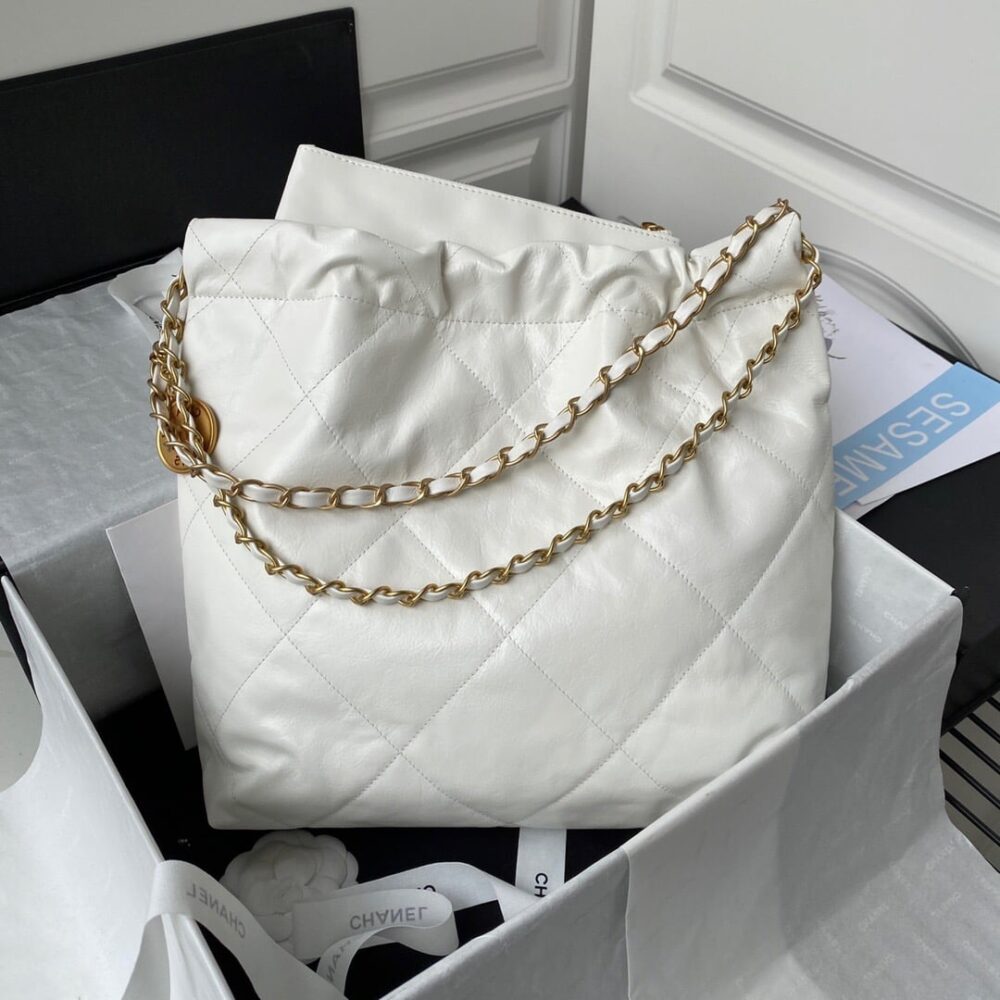 Alternative view of Chanel 22 Small Handbag White 37Cm AS3260 B09859 10601