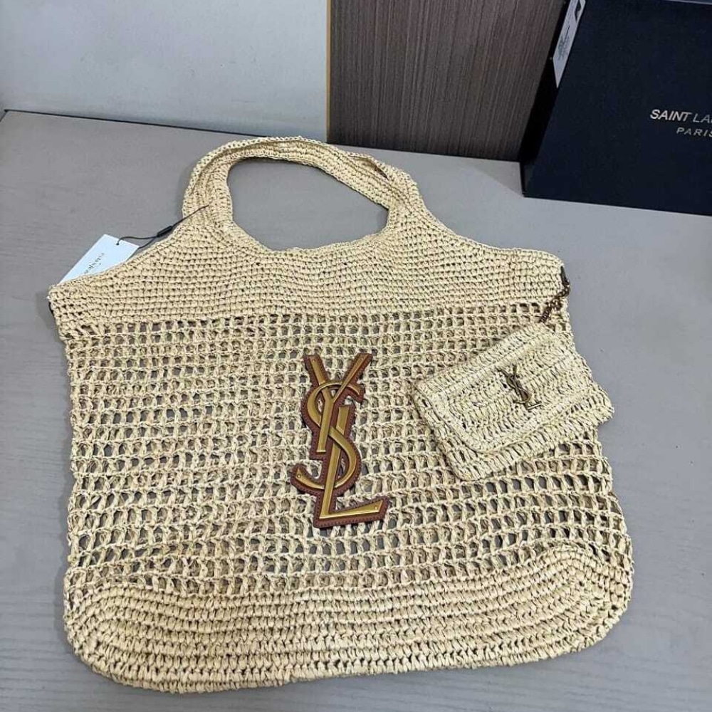 Alternative view of Saint Laurent Icare Naturel And Brown Gold 45Cm 772191GAAEK2063
