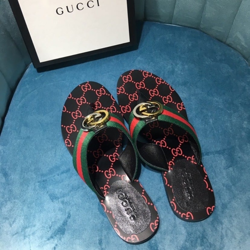 Alternative view of Gucci GG Thong Web Sandal Black 612138 H9020 8476