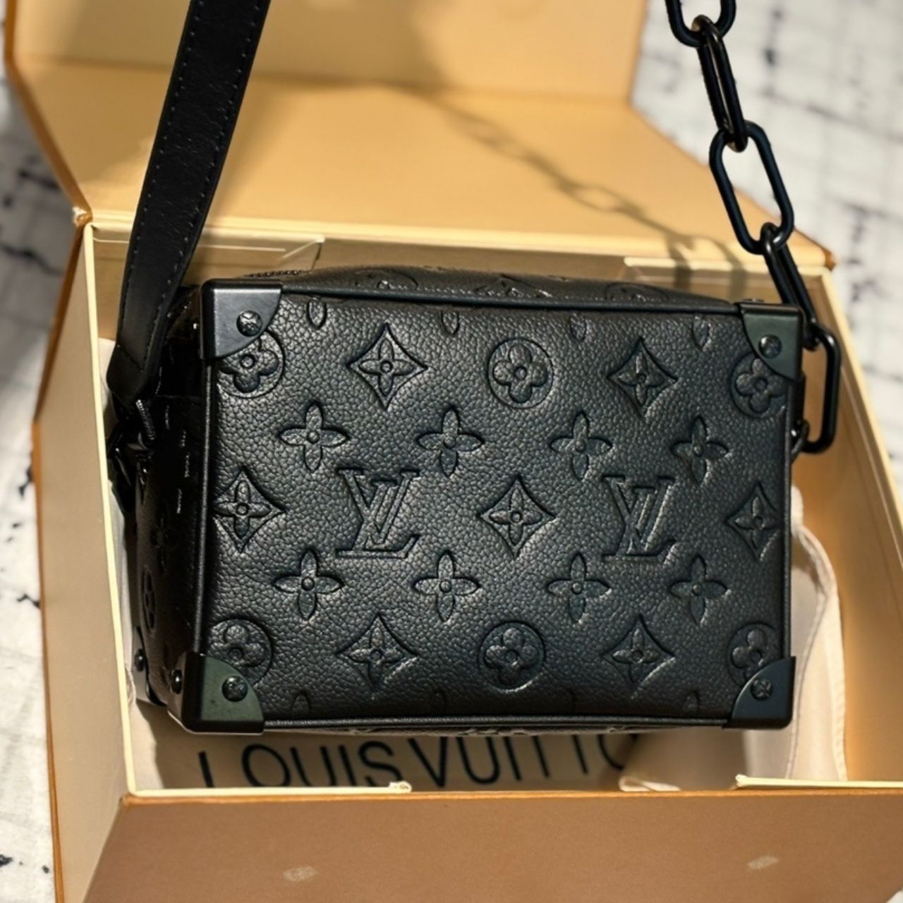 Louis Vuitton Mini Soft Trunk Monogram Black 18Cm M55702 - Image 5