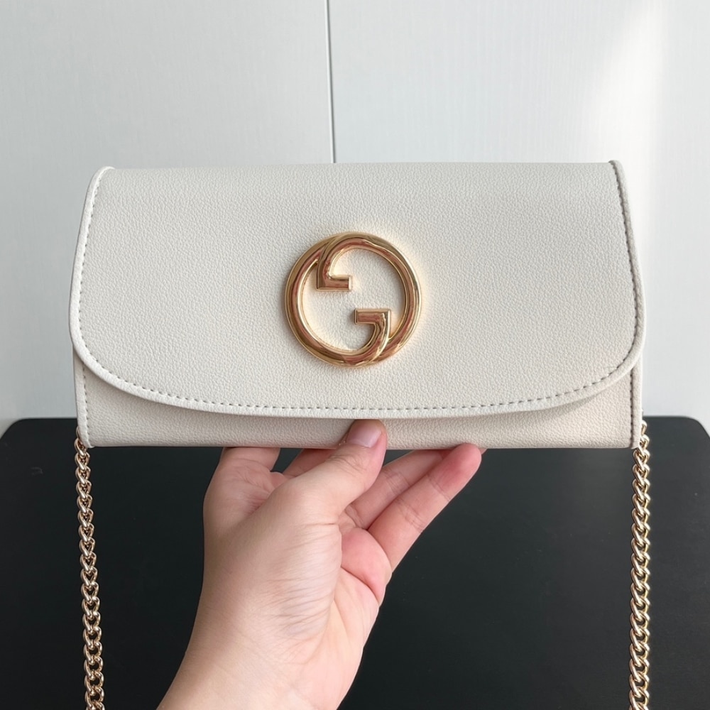 Alternative view of Gucci Blondie Continental Chain Wallet White ‎‎21Cm 725215 UXX0G 9022