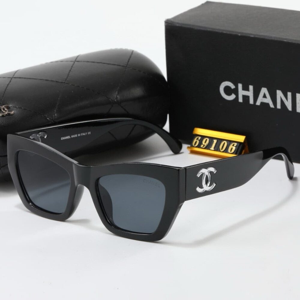 Alternative view of Chanel Cat Eye Sunglasses Acetate And Nylon Black