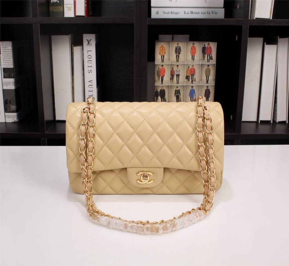 Alternative view of Chanel Classic Flap Beige Gold Hardware 25Cm