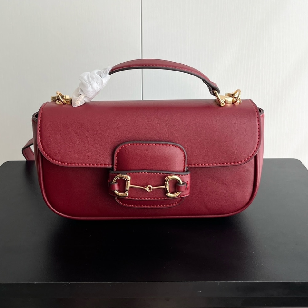 Alternative view of Gucci Horsebit 1955 Small Top Handle Bag Rosso Ancora Red ‎22Cm 815206 AAEC2 6207