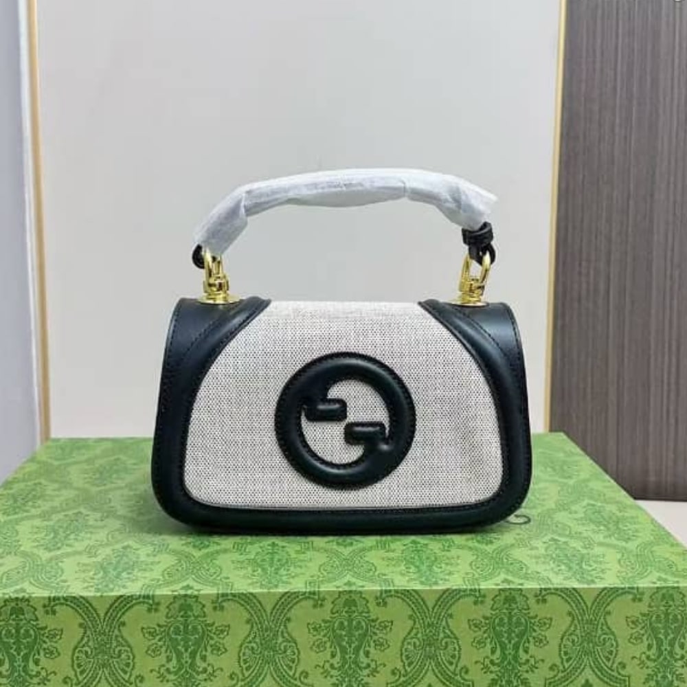 Alternative view of Gucci Blondie Shoulder Bag Natural Black 22Cm 815716 HAAKF 2546