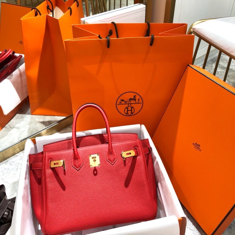 Alternative view of Hermes Birkin 25 Bag Togo Rouge Vermillon 25Cm