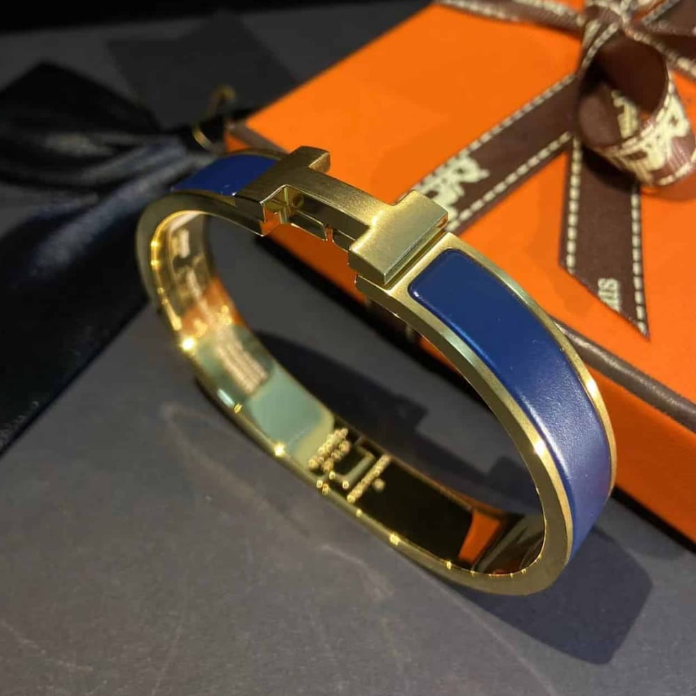 Alternative view of Hermes Clic Clac H Bracelet Blue