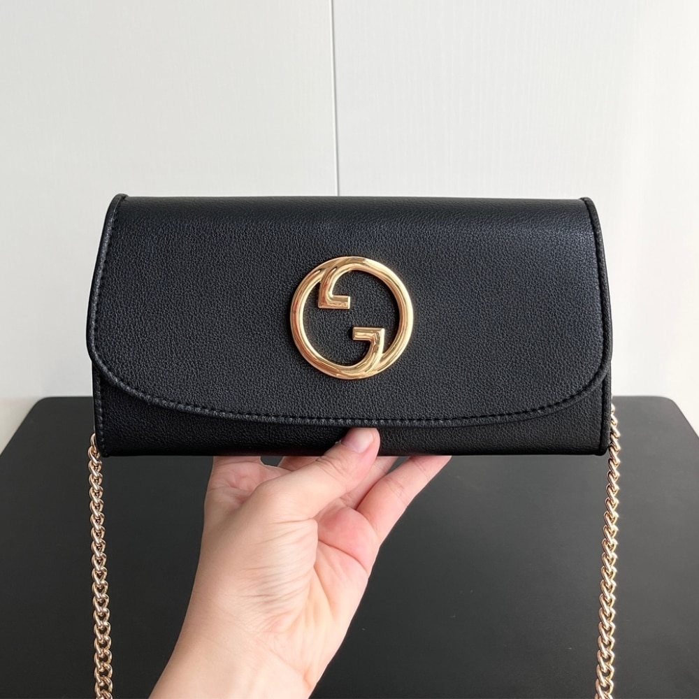 Alternative view of Gucci Blondie Continental Chain Wallet Black ‎21Cm 725215 UXX0G 1000