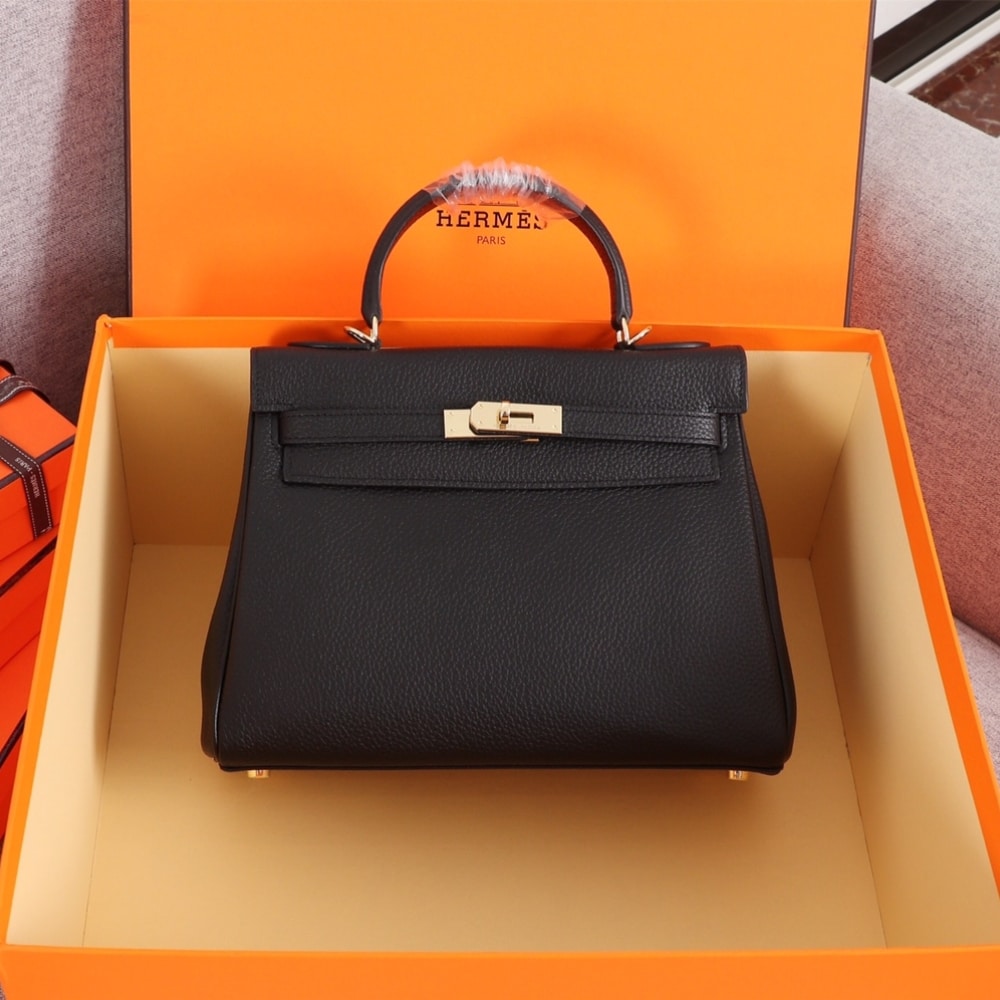 Alternative view of Hermes Kelly Togo Handbag Black 25Cm