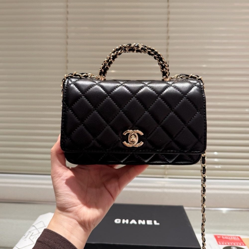 Alternative view of Chanel Classic Mini Flap With Chain Handle Black 19Cm