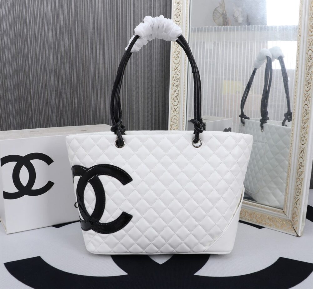 Alternative view of Chanel Large Cambon Tote Bag Black White 41Cm