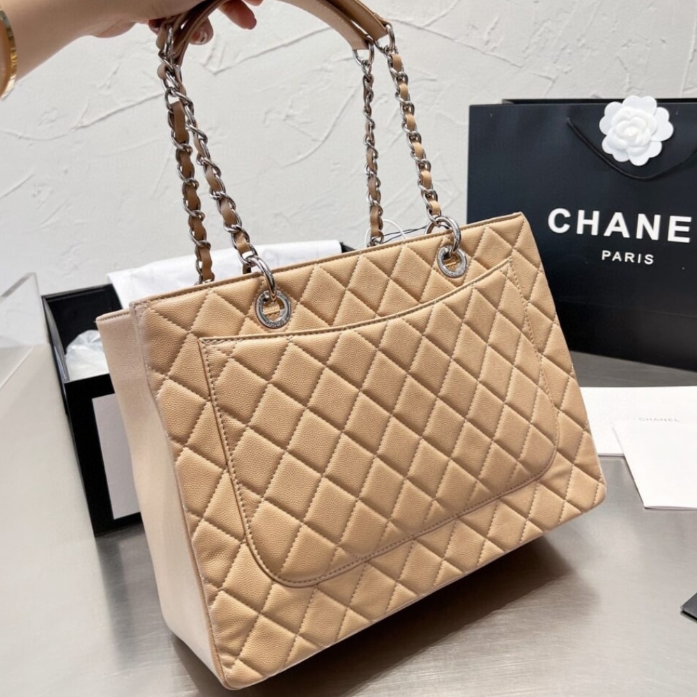 Alternative view of Chanel Grand Shopping Bag Caviar Beige 34Cm