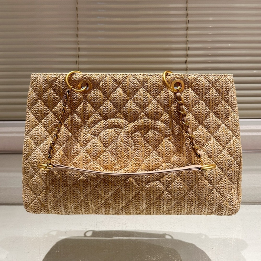 Alternative view of Chanel Grand Shopping Tote Straw Bag 38Cm