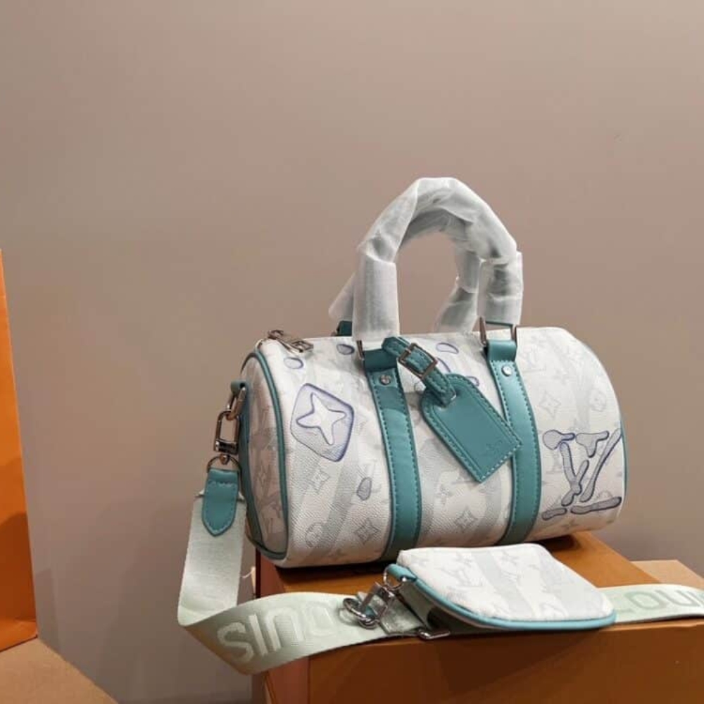 Alternative view of Louis Vuitton Keepall Bandouliere Crystal Green 25Cm M22527