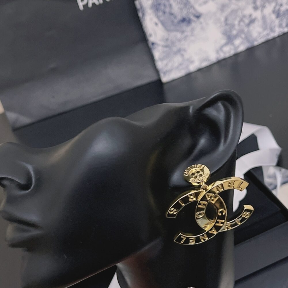 Alternative view of Chanel Paris Button Earrings