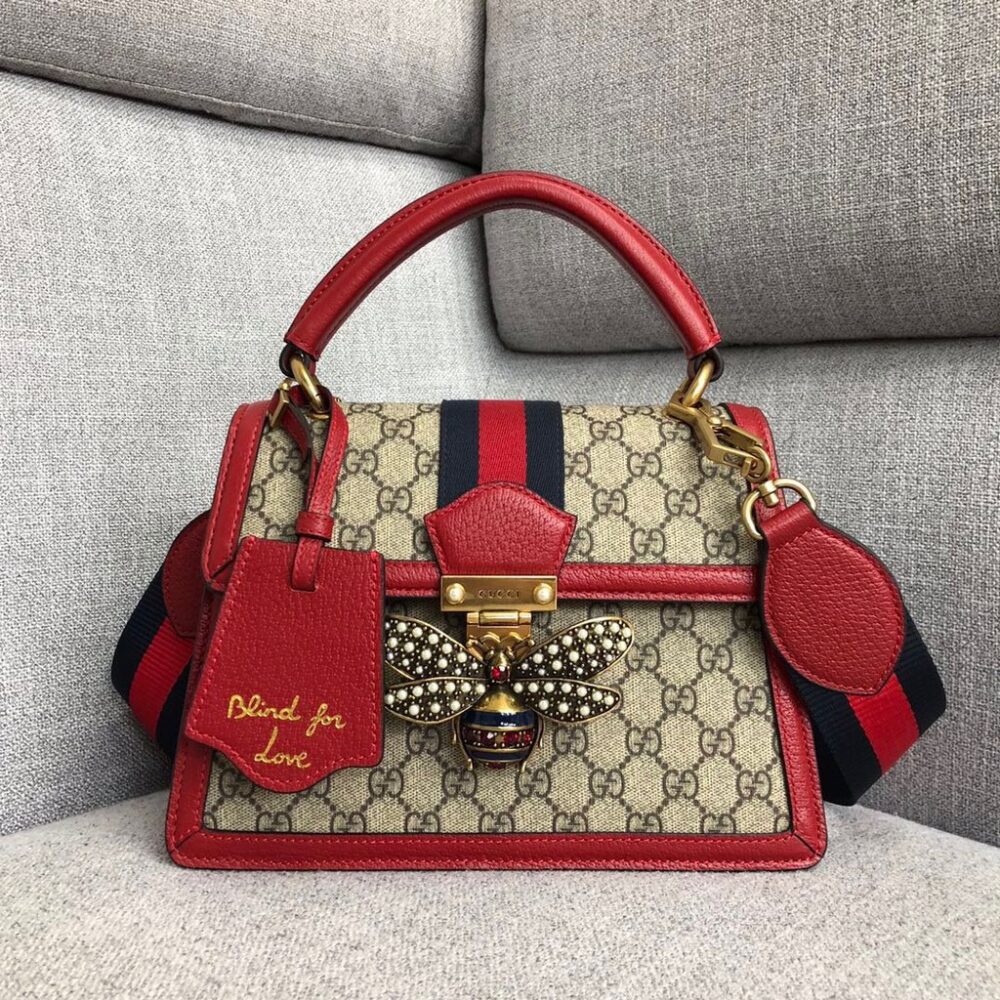 Alternative view of Gucci Queen Margaret GG Small Top Handle Bag Red 25Cm