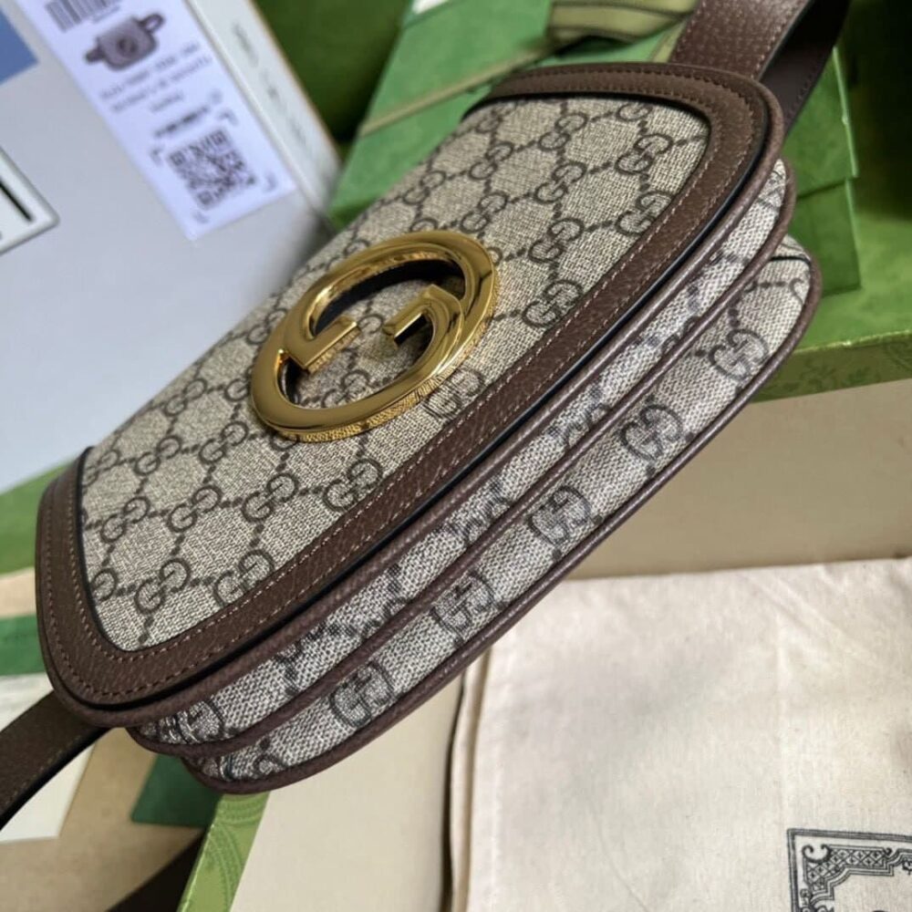 Alternative view of Gucci Blondie Belt Bag GG Supreme Beige Ebony 90Cm 703807 K9GSG 8358