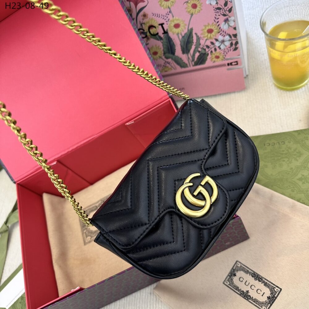 Alternative view of Gucci GG Marmont Super Mini Bag Black 17Cm 476433 DTDCT 1000