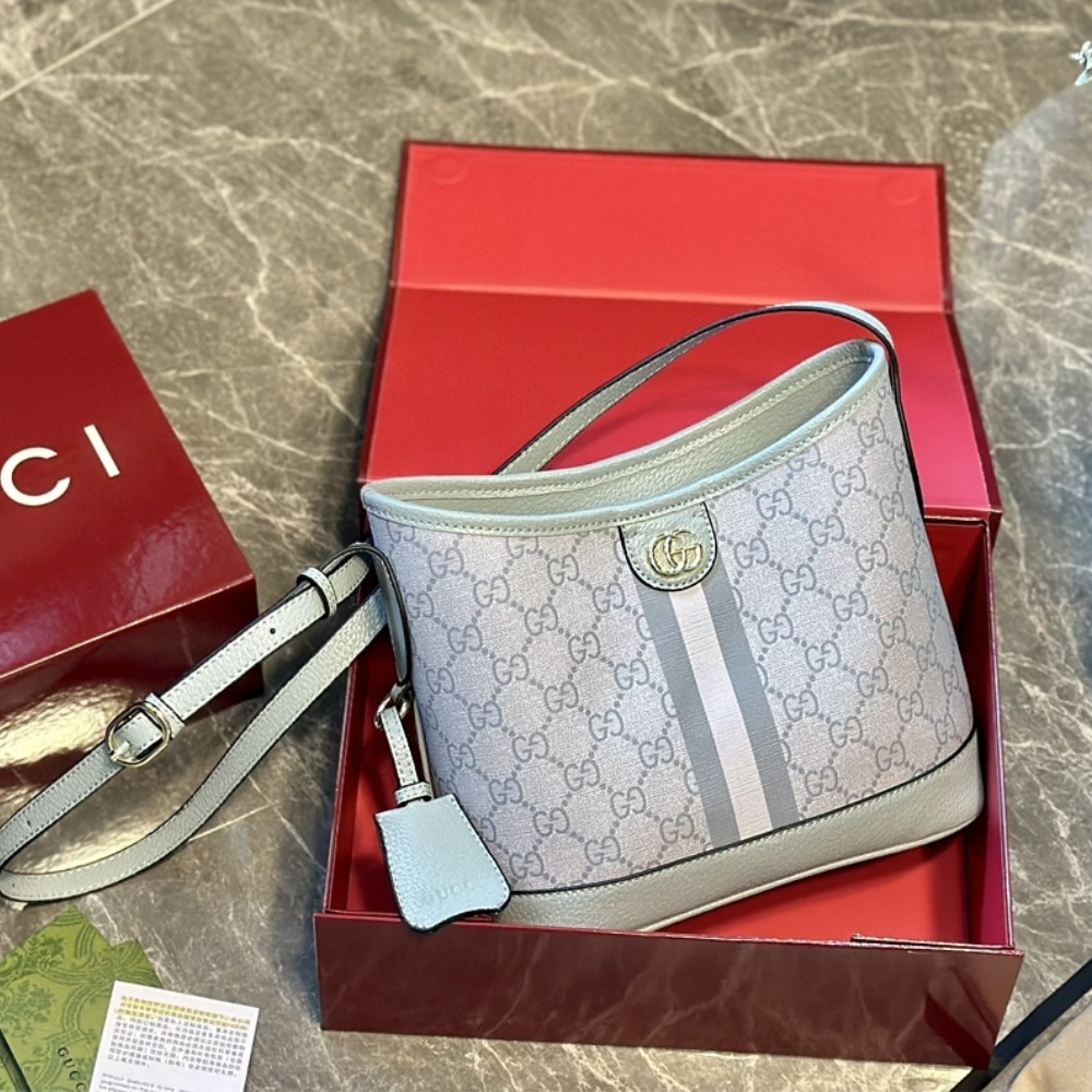 Alternative view of Gucci Ophidia Small Tote Bag Dusty Blue 23Cm ‎765043 Fad04 8741