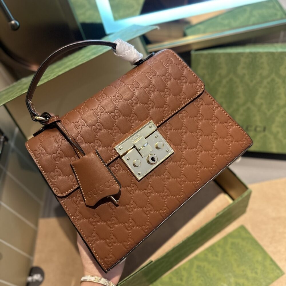 Alternative view of Gucci Padlock GG Supreme Top Handle Brown 28Cm