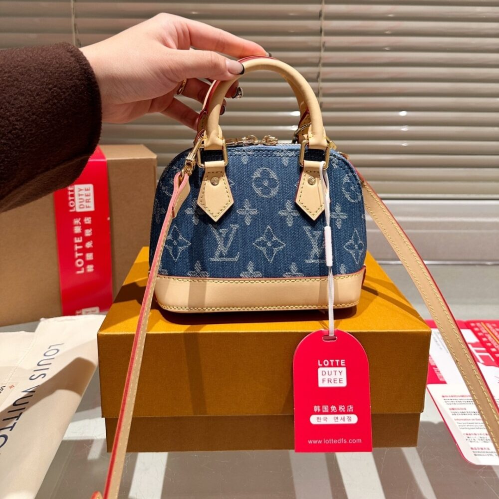 Alternative view of Louis Vuitton Alma BB Monogram Canvas Bag Denim Blue 16Cm