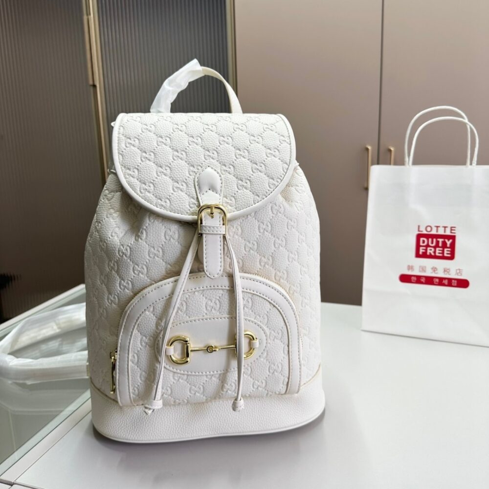 Alternative view of Gucci Horsebit 1955 Backpack Large All White 27Cm