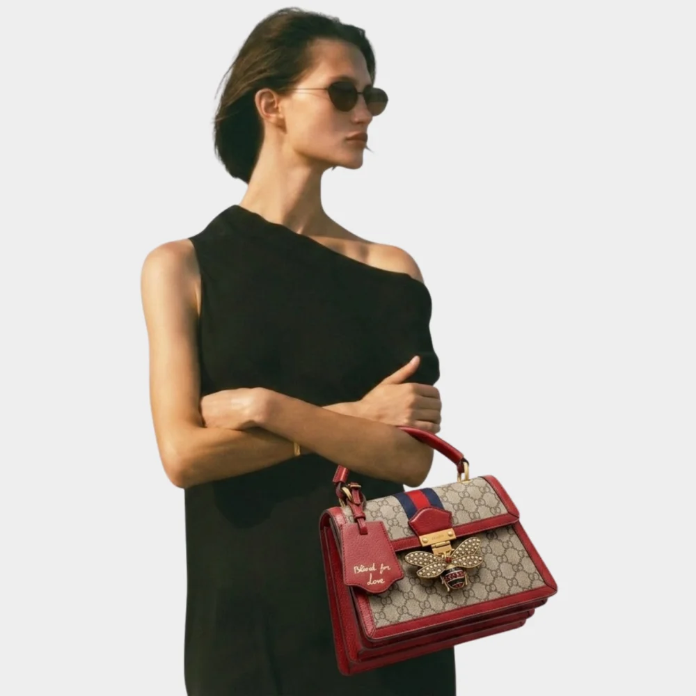 Alternative view of Gucci Queen Margaret GG Small Top Handle Bag Red 25Cm