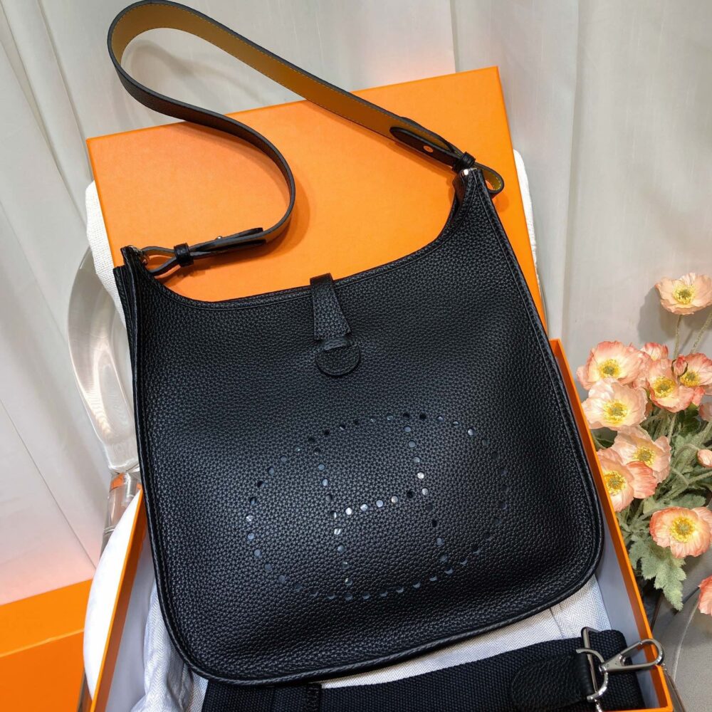 Alternative view of Hermes Evelyne 29 Clemence Black 25cm
