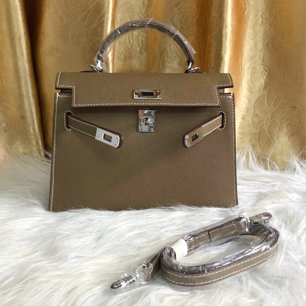 Alternative view of Hermes Kelly Mini Epsom Handbag Etoupe 22Cm