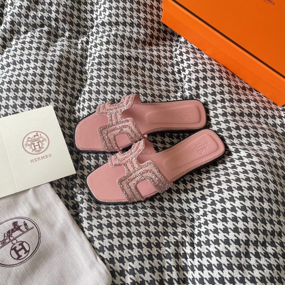 Alternative view of Hermes Oran Sandal Rose Aube H212010Z 9M380