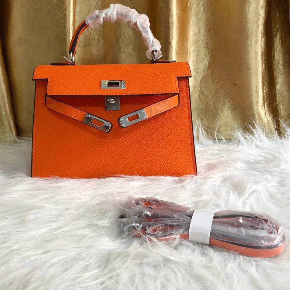 Alternative view of Hermes Kelly Mini Epsom Handbag Orange 19Cm
