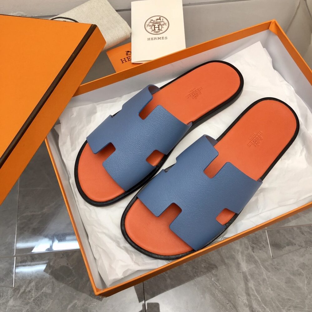 Alternative view of Hermes Izmir Sandal Bleu Bleuet Orange H221824Z