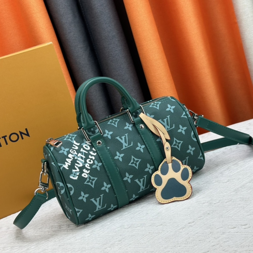 Alternative view of Louis Vuitton Keepall Bandoulière 25 Monogram Green 25Cm