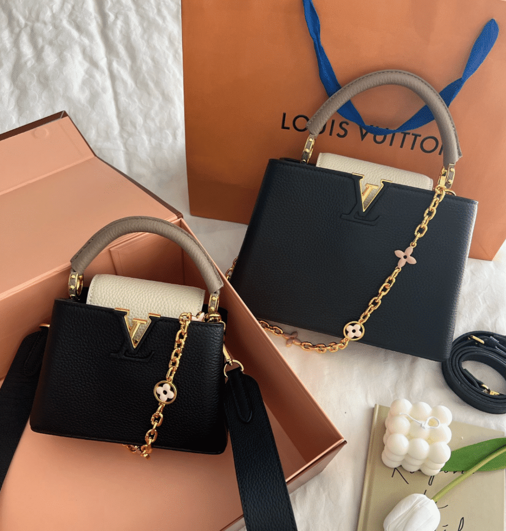 Alternative view of Louis Vuitton Capucines Black And Grey 27Cm M20708